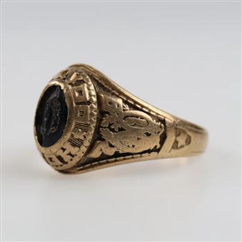 9kt Gold Black Stone Ring