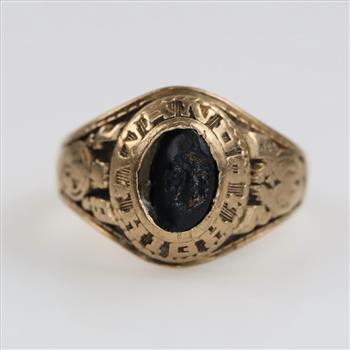 9kt Gold Black Stone Ring