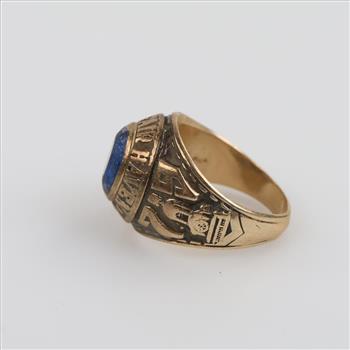 9kt Gold Blue Stone Class Ring