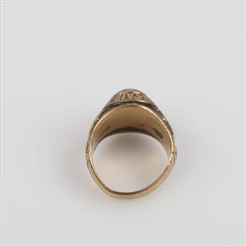 9kt Gold Blue Stone Class Ring