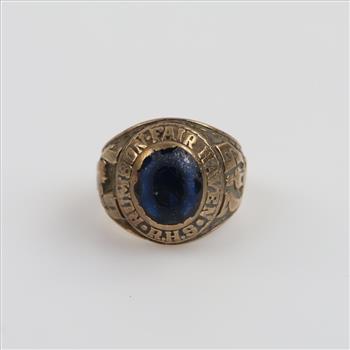 9kt Gold Blue Stone Class Ring