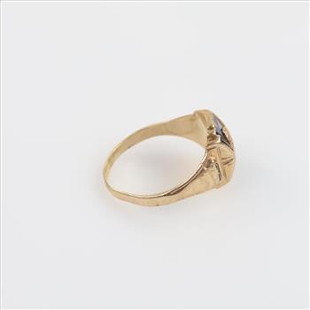 9kt Gold Blue Stone Class Ring