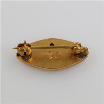 9kt Gold Blue Stone Pin