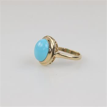 9kt Gold Blue Stone Ring