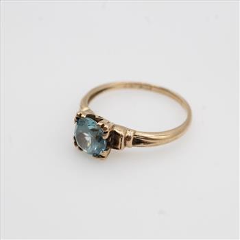 9kt Gold Blue Stone Ring