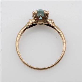9kt Gold Blue Stone Ring