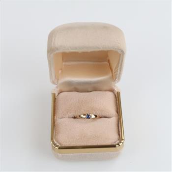 9kt Gold Blue Stone Ring