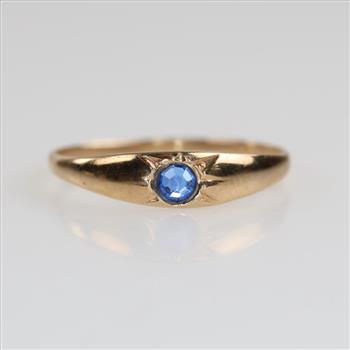 9kt Gold Blue Stone Ring
