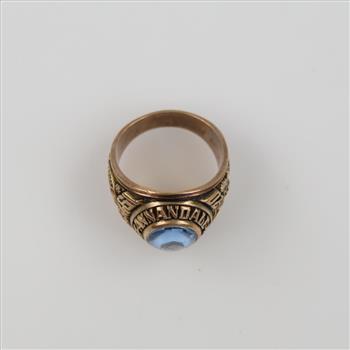 9kt Gold Blue Stone Ring