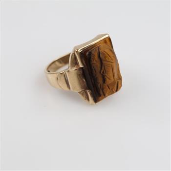 9kt Gold Brown Stone  Ring