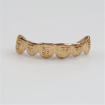 9kt Gold Carved Dental Grill