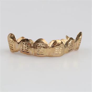 9kt Gold Carved Dental Grill