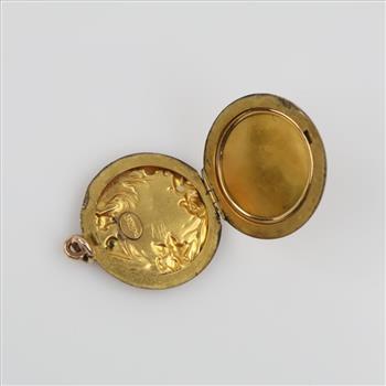 9kt Gold Clear Stone Locket