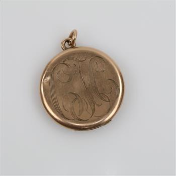 9kt Gold Clear Stone Locket