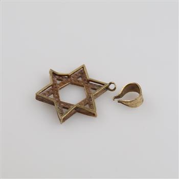9kt Gold Clear Stone Religious Pendant