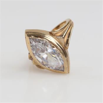 9kt Gold Clear Stone Ring