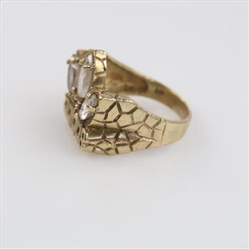 9kt Gold Clear Stone RIng