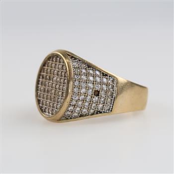 9kt Gold Clear Stone Ring