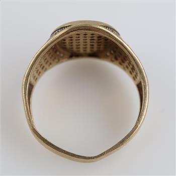 9kt Gold Clear Stone Ring