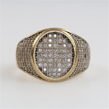 9kt Gold Clear Stone Ring