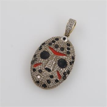 9kt Gold Diamond Hockey Mask Pendant