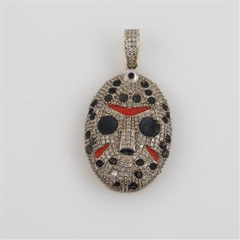 9kt Gold Diamond Hockey Mask Pendant