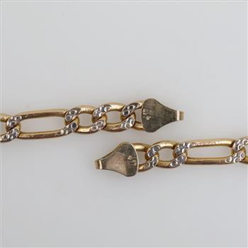 9kt Gold Figaro Chain Link Necklace