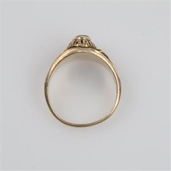 9kt Gold Green Stone Class Ring