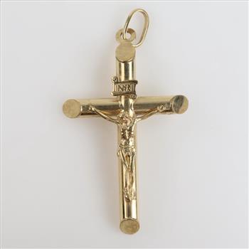 9kt Gold Hollow Cross Pendant
