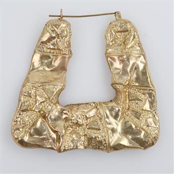 9kt Gold Hollow Earring