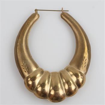 9kt Gold Hollow Earring