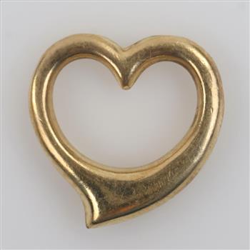 9kt Gold Hollow Heart Pendant