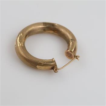 9kt Gold Hollow Hoop Earring