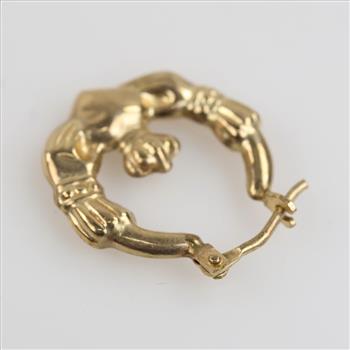 9kt Gold Hollow Hoop Earring