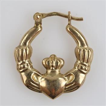 9kt Gold Hollow Hoop Earring