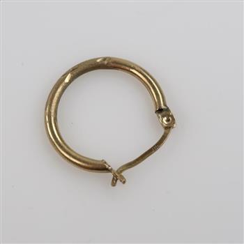 9kt Gold Hollow Hoop Single Earring