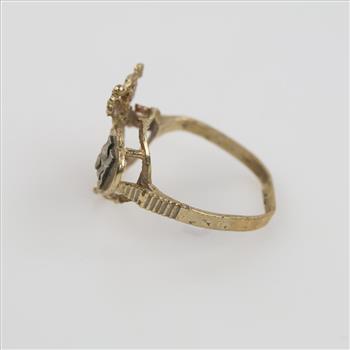 9kt Gold Initial Ring