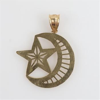 9kt Gold Moon Star Pendant