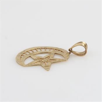 9kt Gold Moon Star Pendant