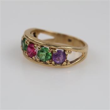 9kt Gold Multi-color Stone Ring