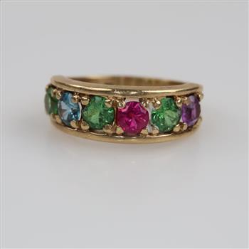 9kt Gold Multi-color Stone Ring