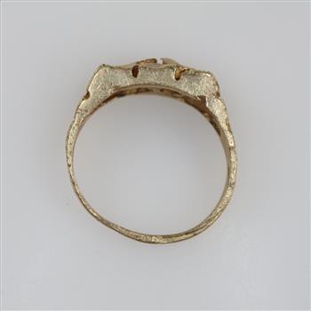 9kt Gold Nugget Mini Ring