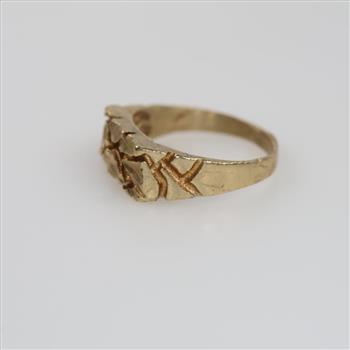 9kt Gold Nugget Mini Ring