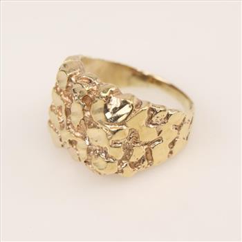 9kt Gold Nugget Ring
