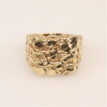 9kt Gold Nugget Ring