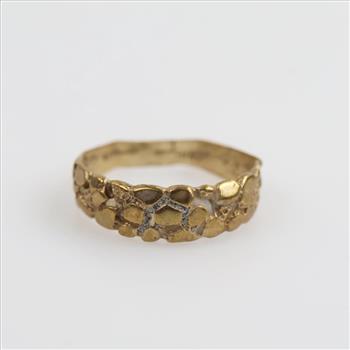 9kt Gold Nugget Style Ring