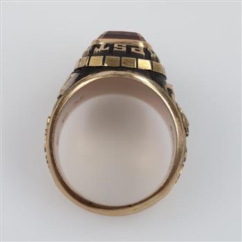 9kt Gold Orange Stone Class Ring