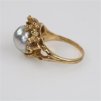9kt Gold Pearl Ring