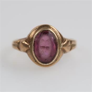 9kt Gold Pink Stone Ring