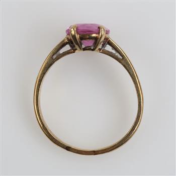 9kt Gold Pink Stone Ring